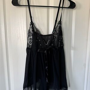 Black Sheer Lace Camisole